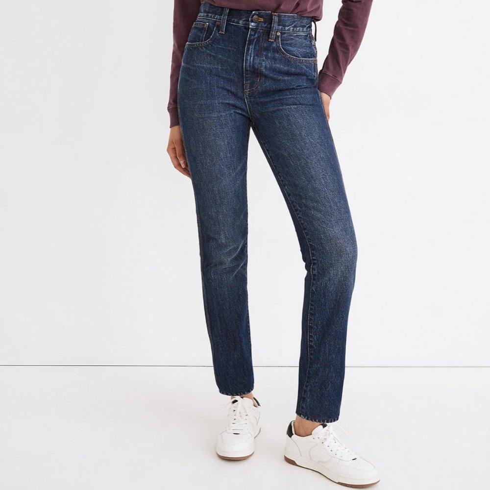 Madewell Women's Perfect Vintage Straight Leg Jeans - Dark Blue